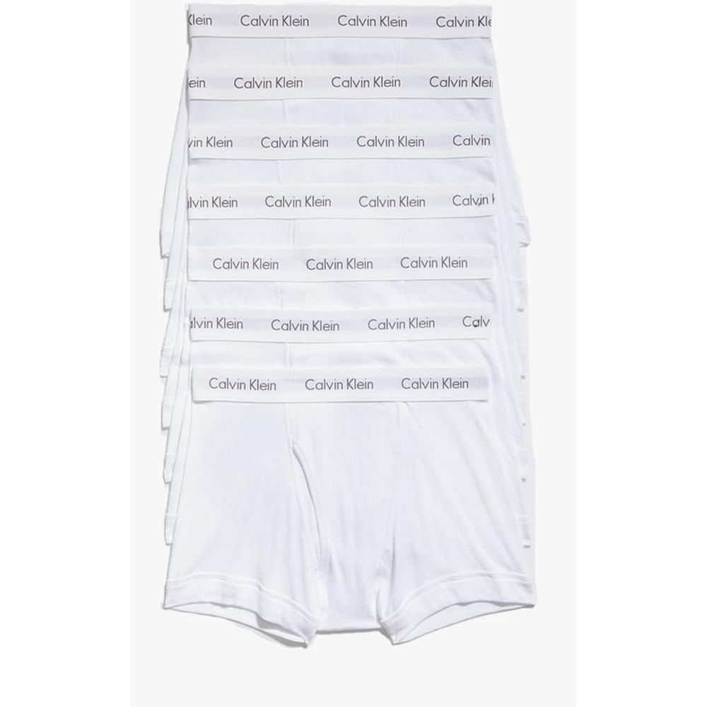 Calvin Klein Men's Cotton Classics 7-Pack Trunk White Men's Size 2XL
